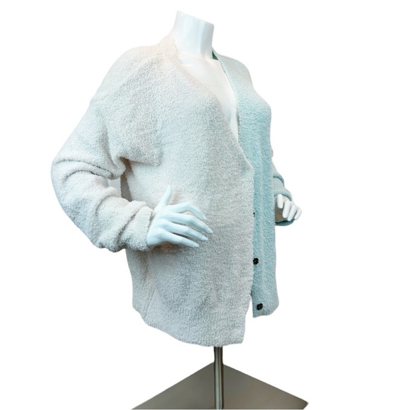 Hello Nite Los Angeles Nude/Mint Loungewear Oversized Cardigan Top Sweater - Picture 4 of 5